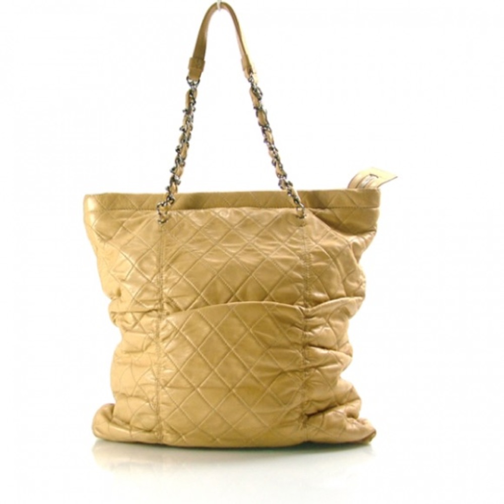 CHANEL Lambskin Sharpei N/S Classic Beige